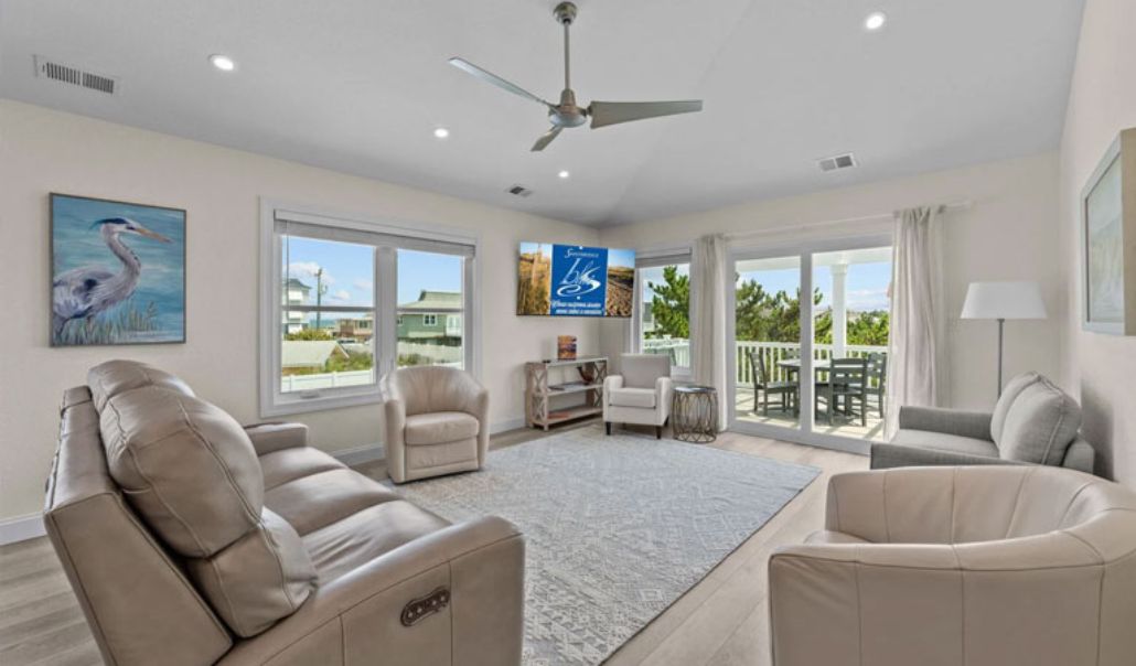 Inside the luxury home featuring living room with aesthetic interior design and luxurious amenities built by RBC Homes for their client retirement in Virginia Beach VA