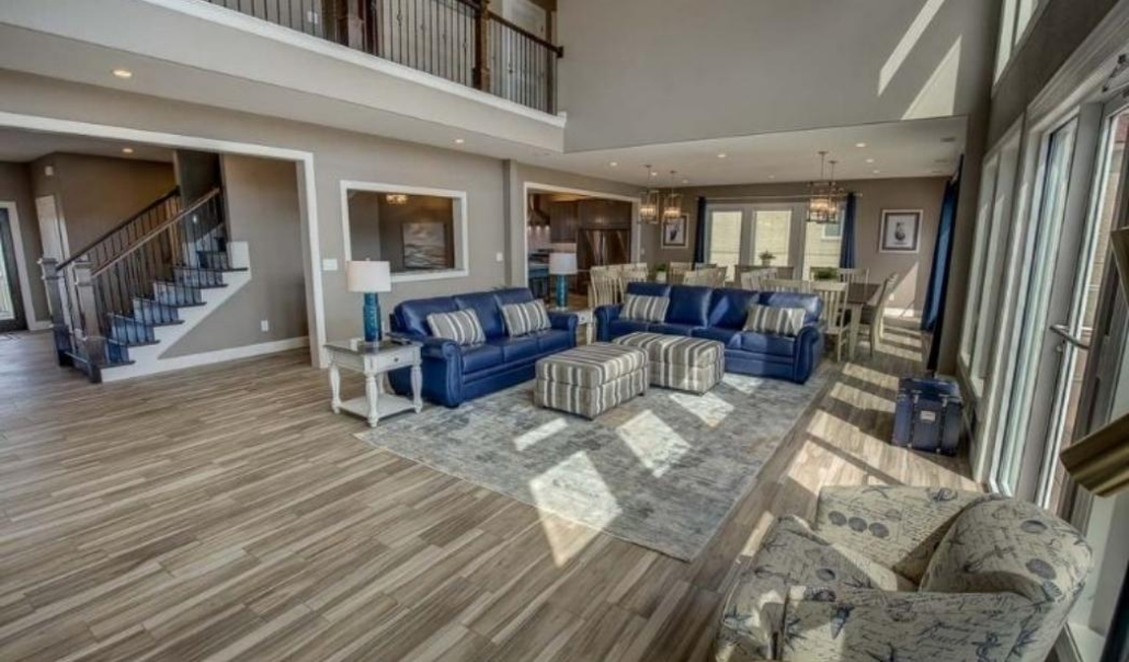 Wider hallway and doorway expansion with open-concept layout for accessible retirement living