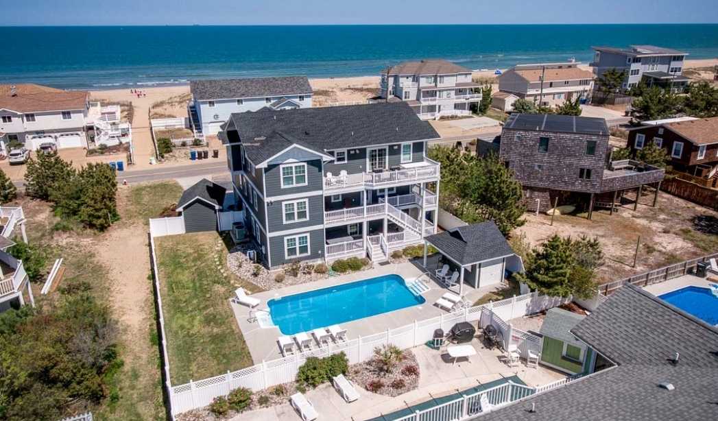 Custom coastal home with private pool and ocean views in Virginia Beach, built by RBC Homes